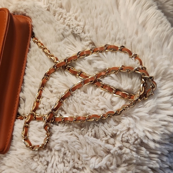 Bebe quilted bag with Gold rope chain cross body bag. Gently Used - Picture 16 of 16